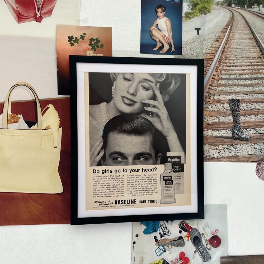 Vintage Vaseline Advertisement Framed Art Piece